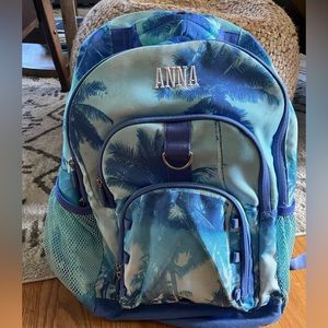 Pottery Barn Teen Backpack “Anna” embroidered; Good condition!